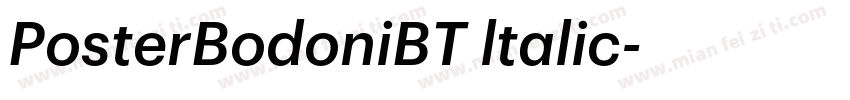 PosterBodoniBT ltalic字体转换